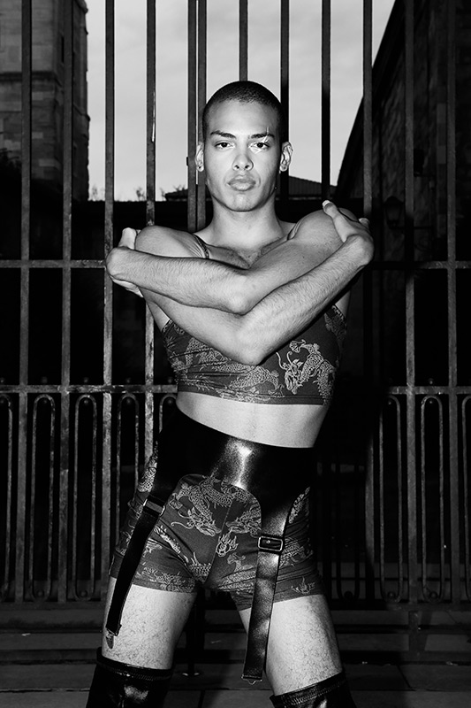 Portrait du danseur Jayce de la maison Gucci.